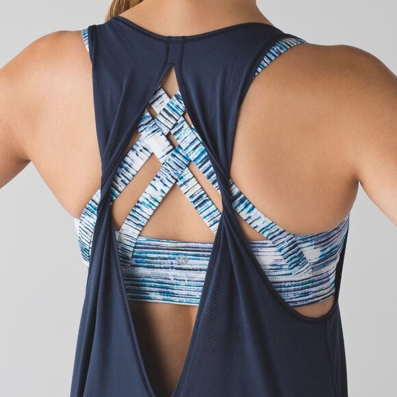 NEW Lululemon Ready & Go Tank Inkwell / Blurry Belle Multi size 10 - Picture 5 of 7